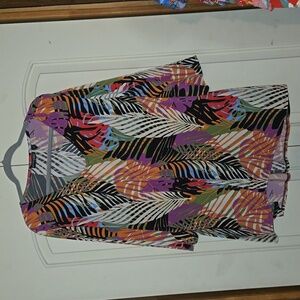 Attitudes by Renee 3/4 Sleeve Print Swing Tunic Top Size XL